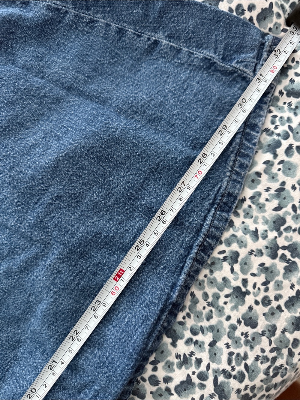 Levi's Blue Button-Front Denim Skirt - Picture 7 of 8